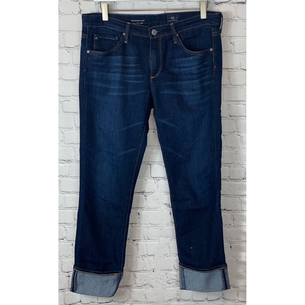 AG ADRIANO GOLDSCHMIED Womens' The Stevie Cuff Slim Straight Denim Jeans Size 29